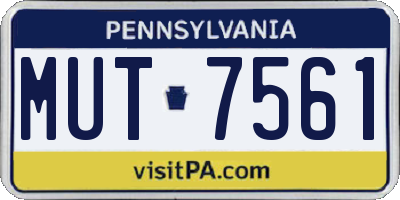 PA license plate MUT7561