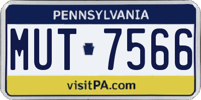 PA license plate MUT7566