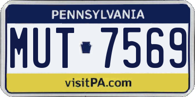 PA license plate MUT7569