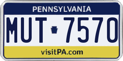PA license plate MUT7570
