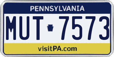 PA license plate MUT7573