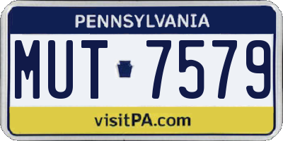 PA license plate MUT7579