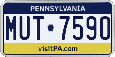 PA license plate MUT7590