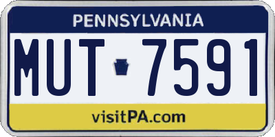 PA license plate MUT7591