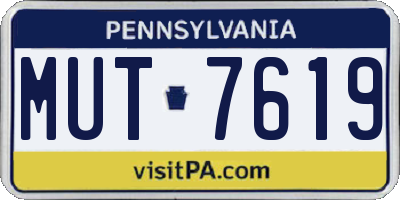 PA license plate MUT7619
