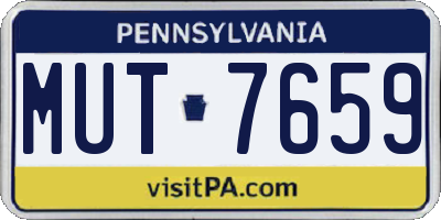 PA license plate MUT7659