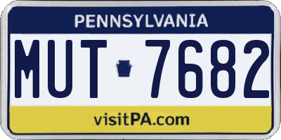 PA license plate MUT7682