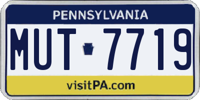 PA license plate MUT7719