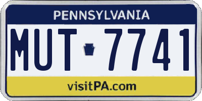 PA license plate MUT7741