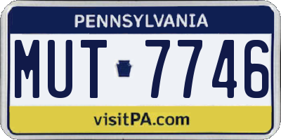 PA license plate MUT7746
