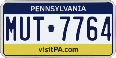 PA license plate MUT7764