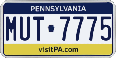 PA license plate MUT7775