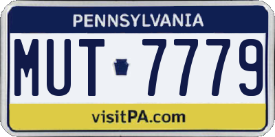 PA license plate MUT7779