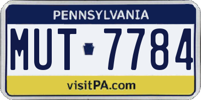 PA license plate MUT7784