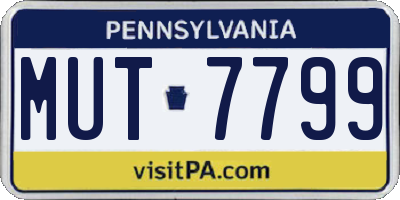 PA license plate MUT7799