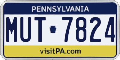 PA license plate MUT7824