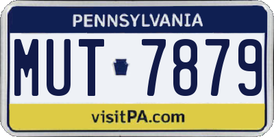 PA license plate MUT7879
