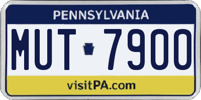 PA license plate MUT7900