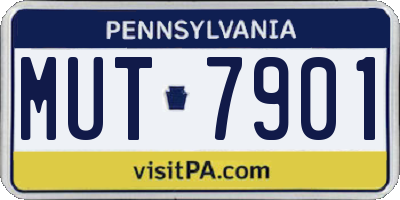 PA license plate MUT7901