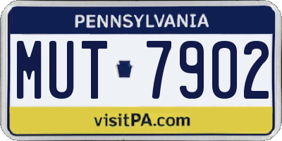 PA license plate MUT7902