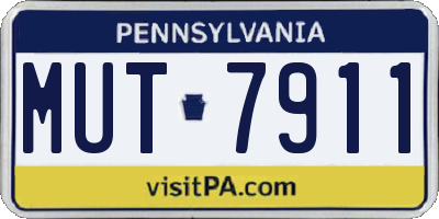 PA license plate MUT7911