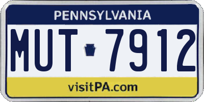 PA license plate MUT7912