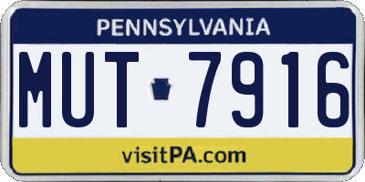 PA license plate MUT7916