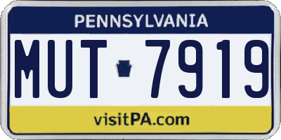 PA license plate MUT7919