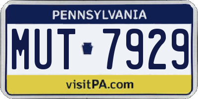 PA license plate MUT7929