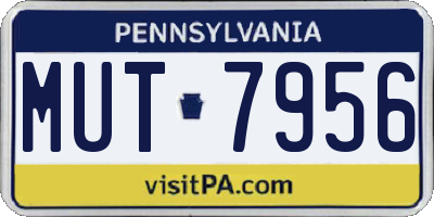 PA license plate MUT7956