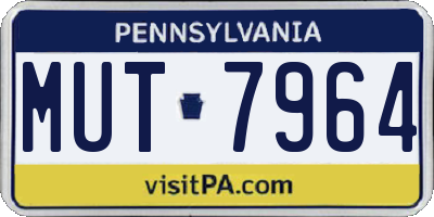 PA license plate MUT7964