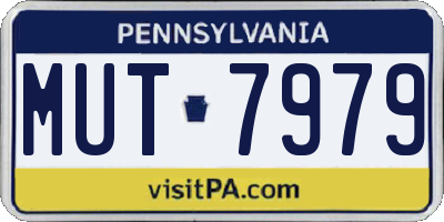 PA license plate MUT7979
