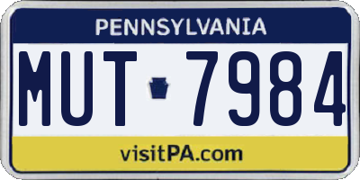 PA license plate MUT7984