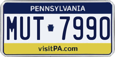 PA license plate MUT7990
