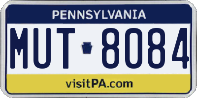 PA license plate MUT8084