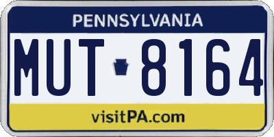 PA license plate MUT8164
