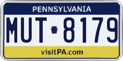PA license plate MUT8179
