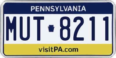 PA license plate MUT8211