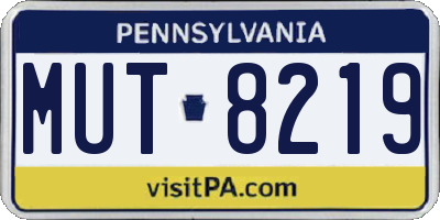 PA license plate MUT8219