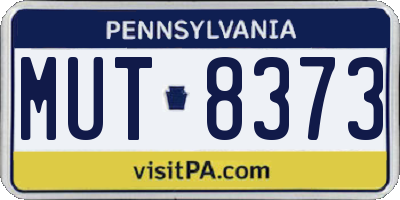 PA license plate MUT8373