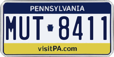 PA license plate MUT8411