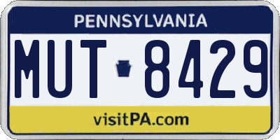 PA license plate MUT8429