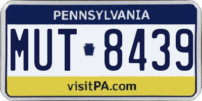 PA license plate MUT8439