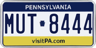 PA license plate MUT8444