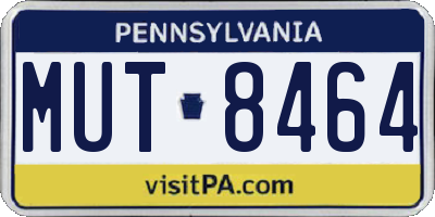 PA license plate MUT8464