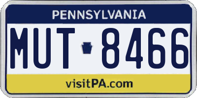 PA license plate MUT8466