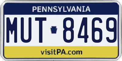 PA license plate MUT8469