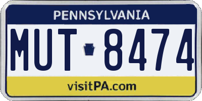 PA license plate MUT8474