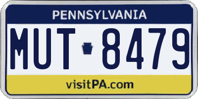 PA license plate MUT8479