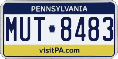 PA license plate MUT8483